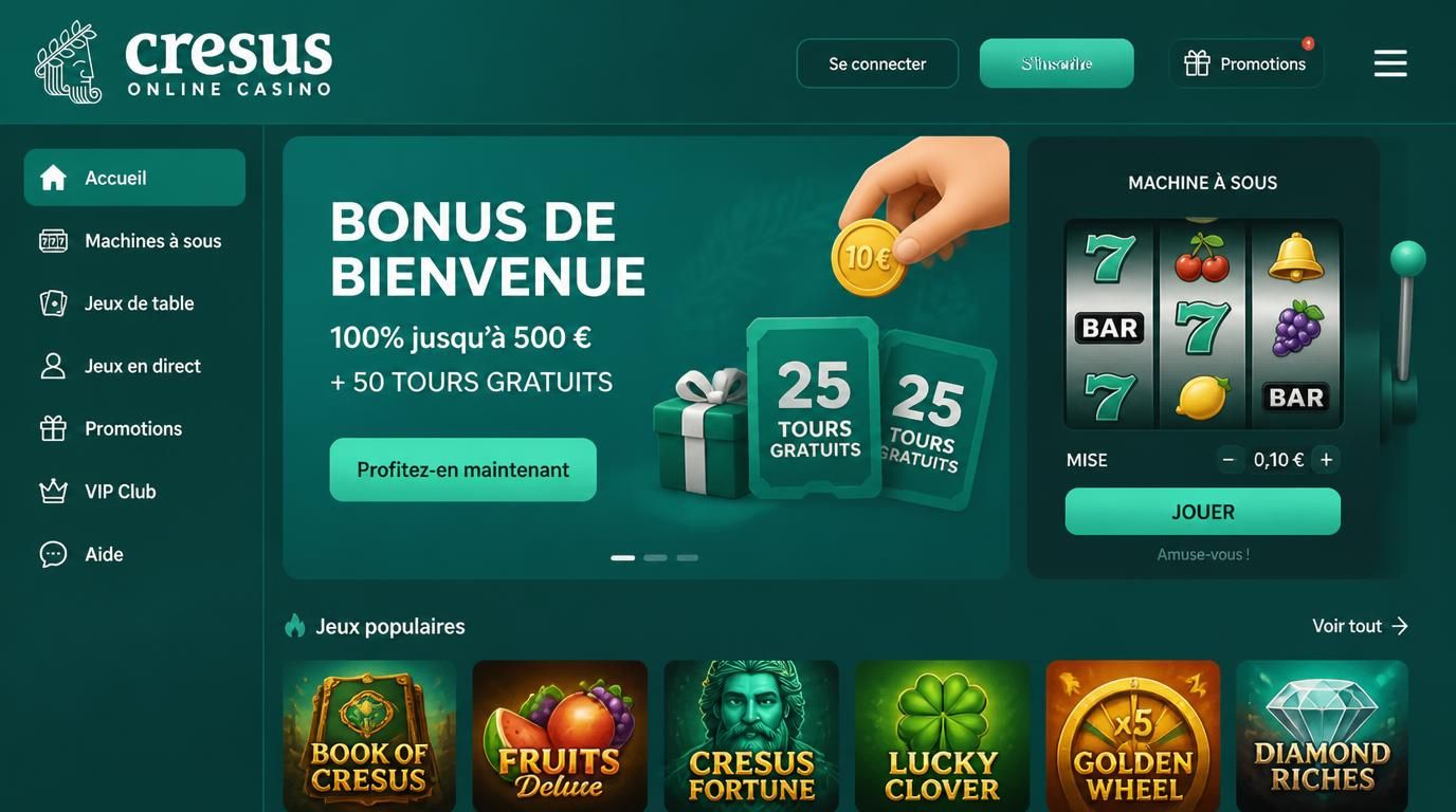 Une main glisse une pièce dans un terminal de dépôt de 10 €, machine à sous virtuelle affiche le bonus